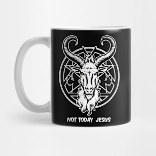 Not Today Jesus I Satanic Baphomet Goat Mug